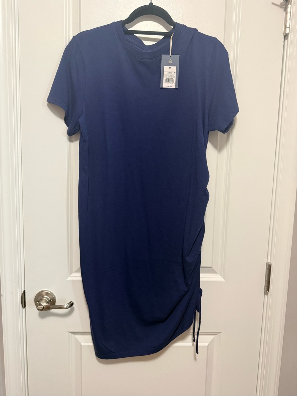 Target Navy Crewneck Short-Sleeve Side-Tie Dress
